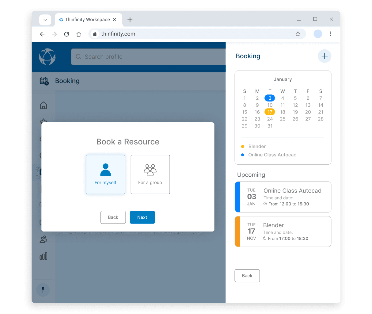 The simplest way to reserve online classes and events
