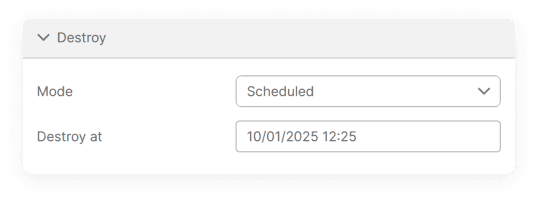 Destruction Planifiée