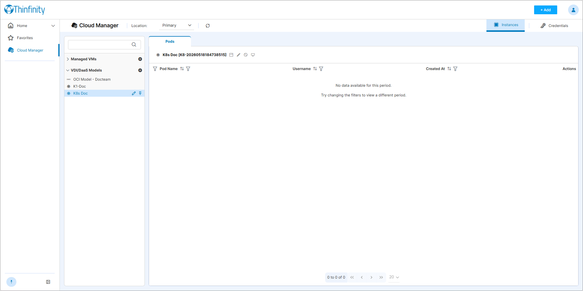 Instances tab renamed to Pods for a Kubernetes model Instances tab renamed to Pods for a Kubernetes model
