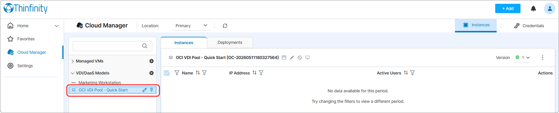 New VDI/DaaS model in the list of available models New VDI/DaaS model in the list of available models
