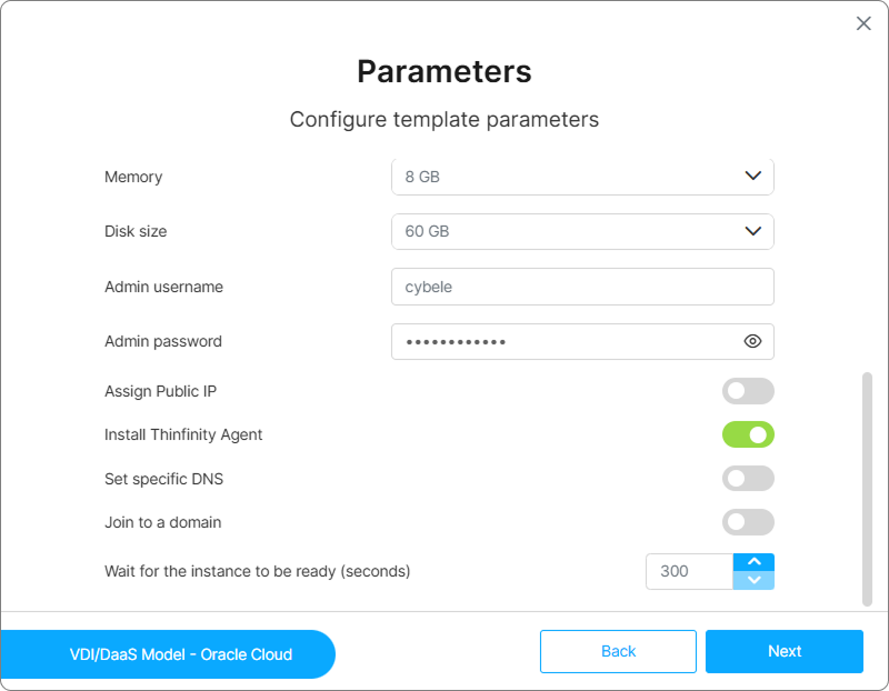 Parameters step other fields available Parameters step other fields available