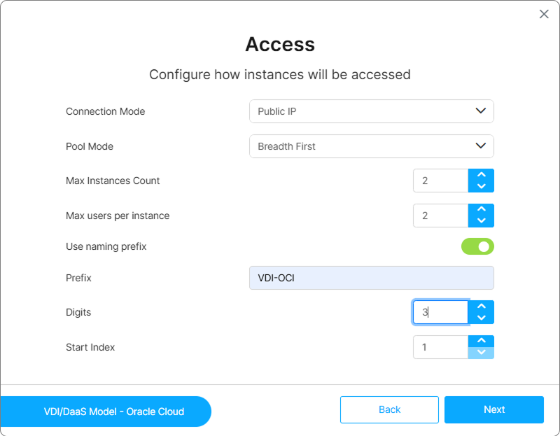 Access step with Pool Mode set to Breadth First and naming prefix enabled Access step with Pool Mode set to Breadth First and naming prefix enabled
