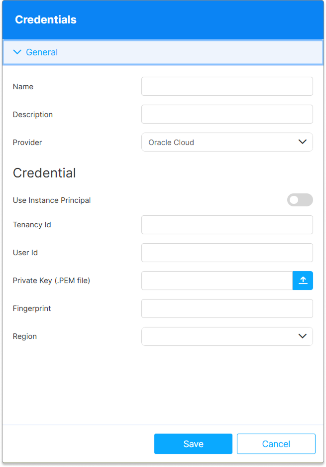 Credentials List Credentials List