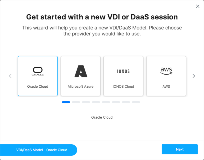 Provider Selector step — provider tiles