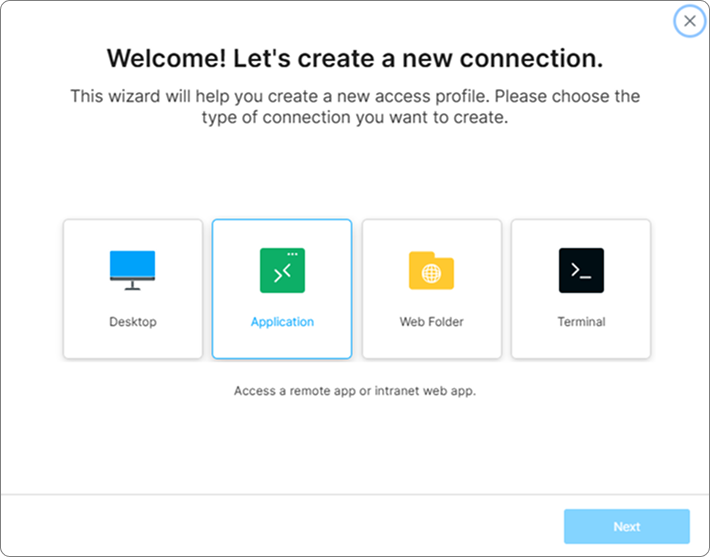 Wizard Select Application