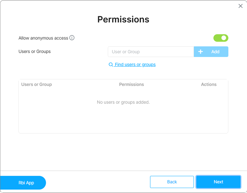 Wizard RBI Permissions