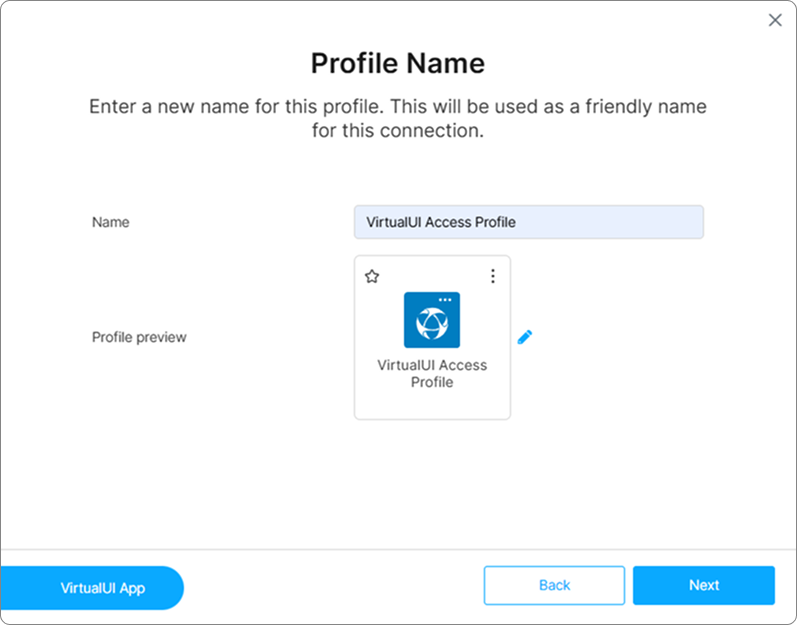 Wizard Vui Profile Name