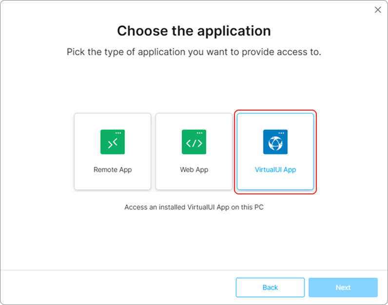 Wizard Vui Select Type