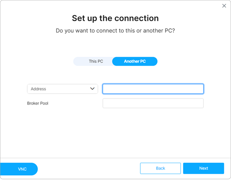 Wizard Vnc Connection Setup