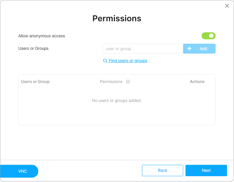 Wizard Vnc Permissions