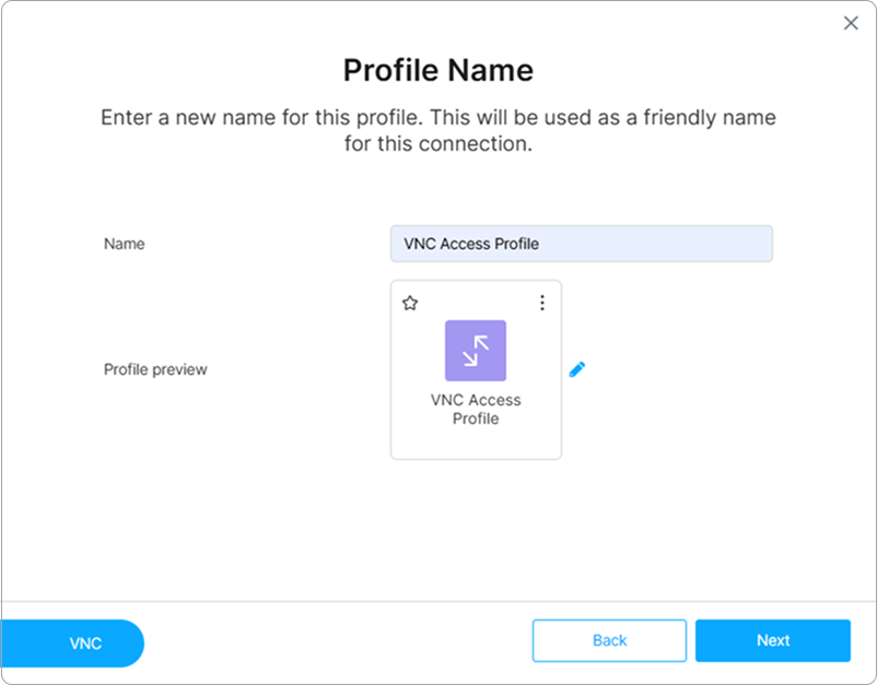 Wizard Vnc Profile Name