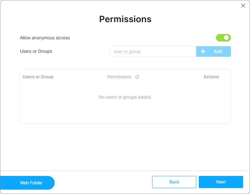 Wizard Folder Permissions