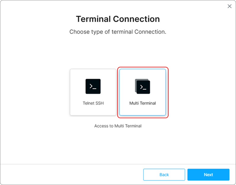 Wizard Multiterminal Connection Type Wizard Multiterminal Connection Type