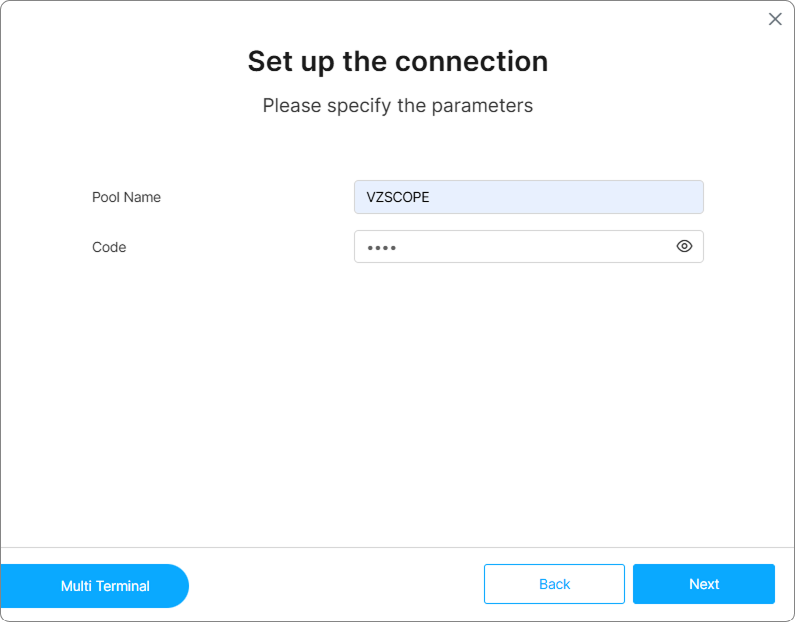 Wizard Multiterminal Zscope Setup Wizard Multiterminal Zscope Setup