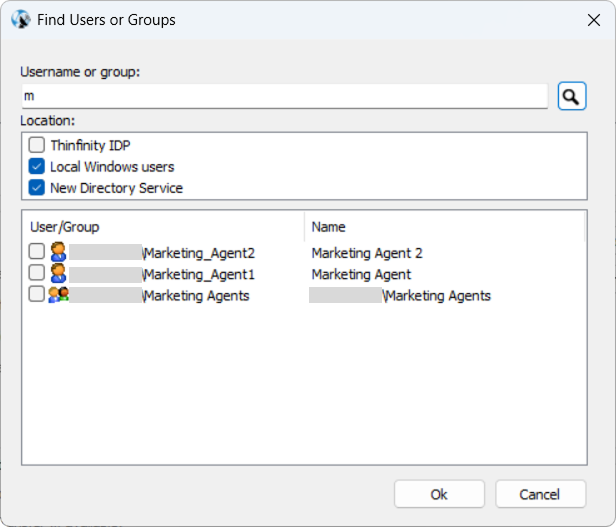 Find Users Groups Dialog Find Users Groups Dialog