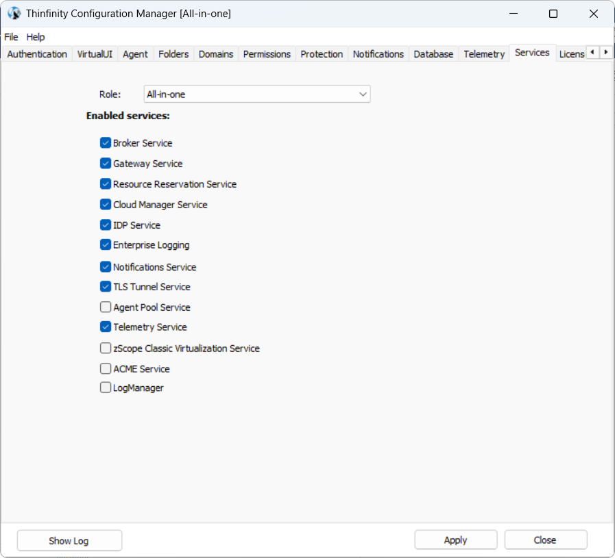 Services Tab