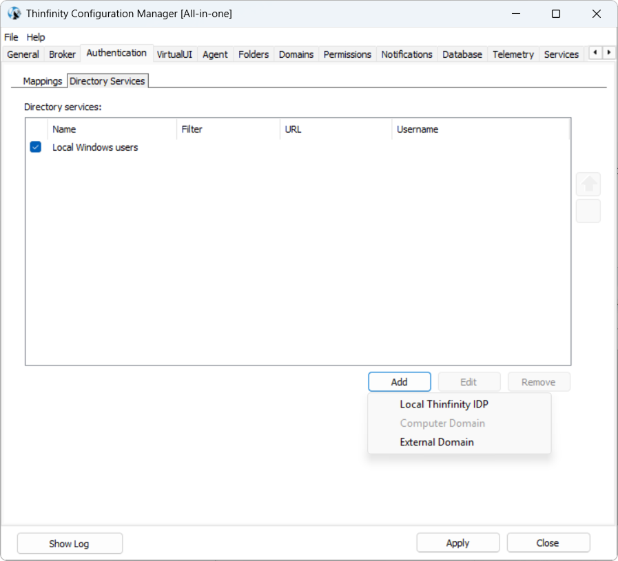 Config Mgr Auth Mappings Tab