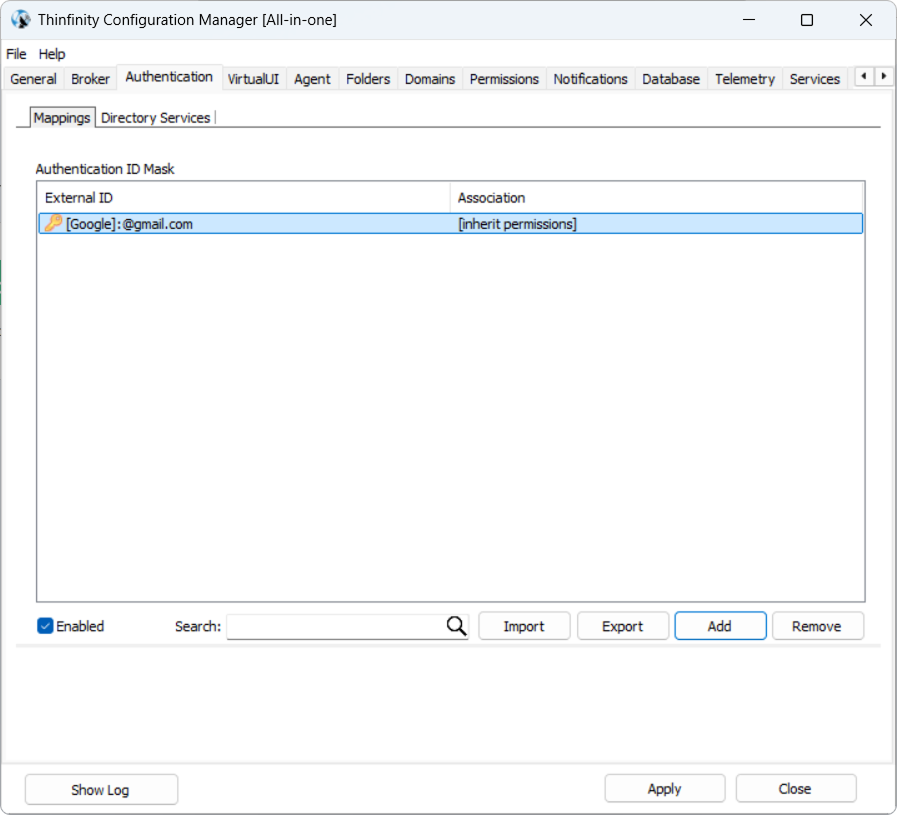 Config Mgr Auth Tab