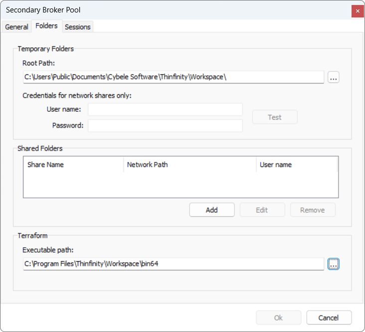 Broker Pool Folders Tab