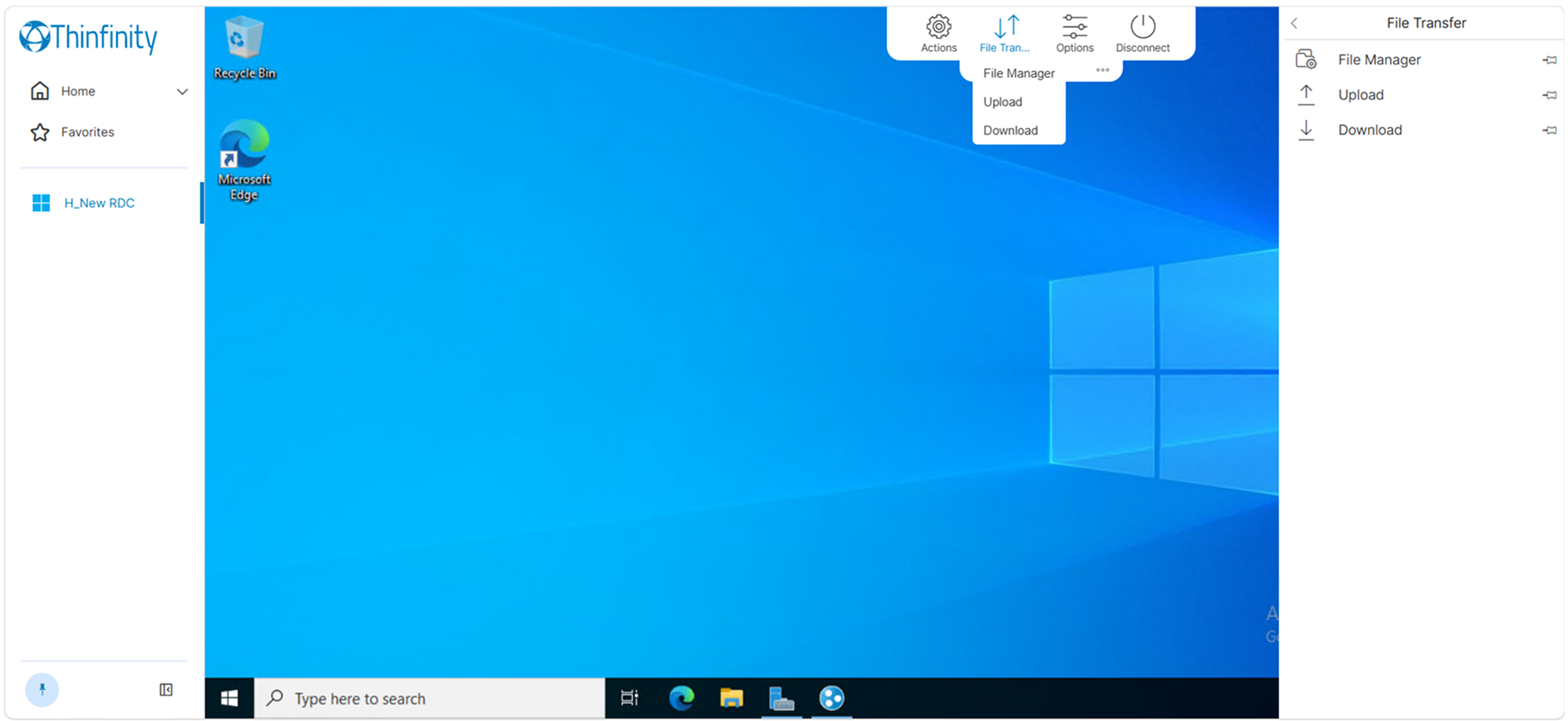 File Transfer options