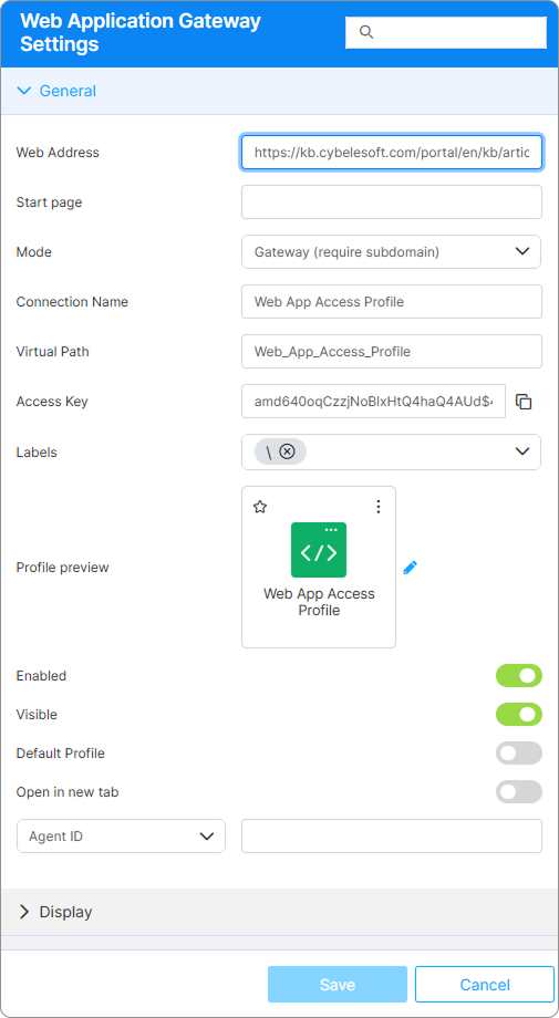 Wag General Settings