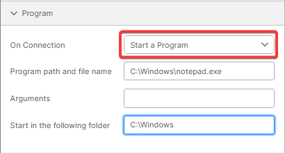 Program Start Program