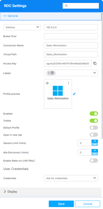 Rdc General Settings