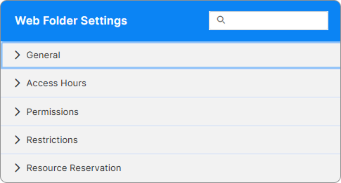 Folder Settings List Folder Settings List