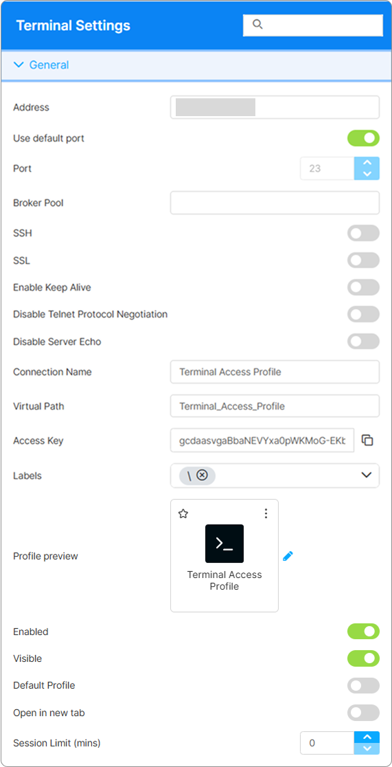 Ssh General Settings