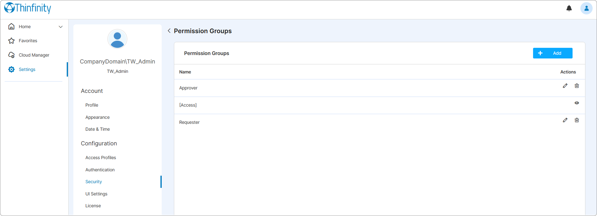 Permission Groups