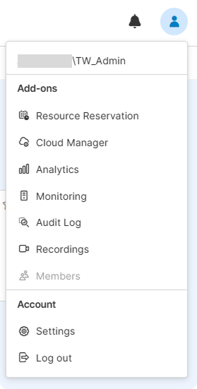 User Menu