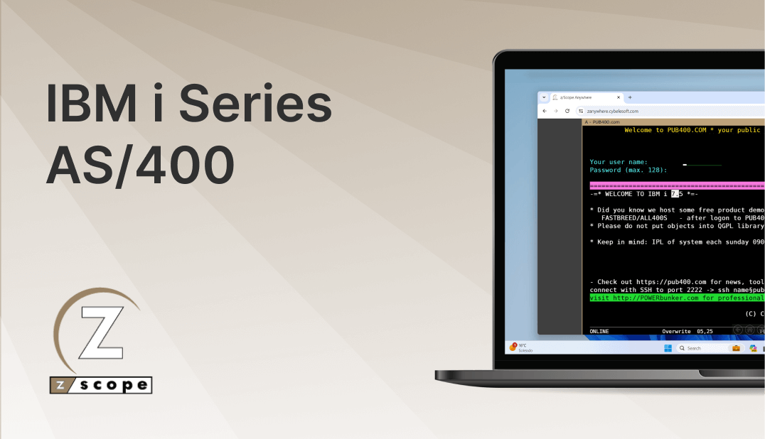 z/Scope TN5250: Secure AS/400 Terminal Emulator