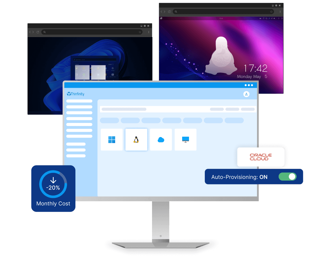 OCI上のWindowsおよびLinuxデスクトップへの統合アクセス