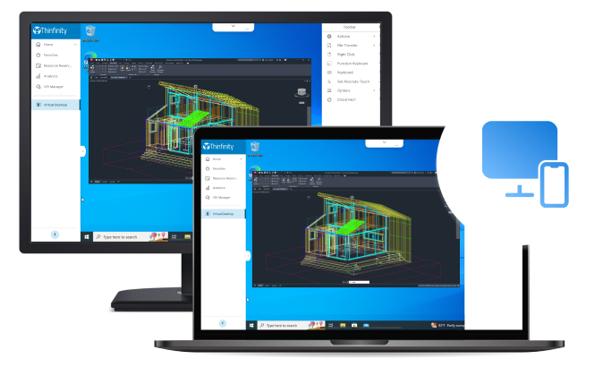Clientless multi-monitor support