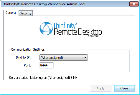ThinRDP Server HTML5, Web-based RDP desktop remote control web service communication settings