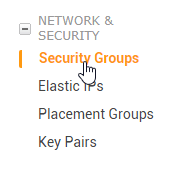 ‘Security Groups’ tab