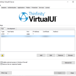 Thinfinity VirtualUI, web enabling SDK