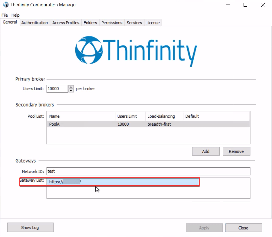 Configure load balancing in Thinfinity Remote Workspace v6.0, step 14