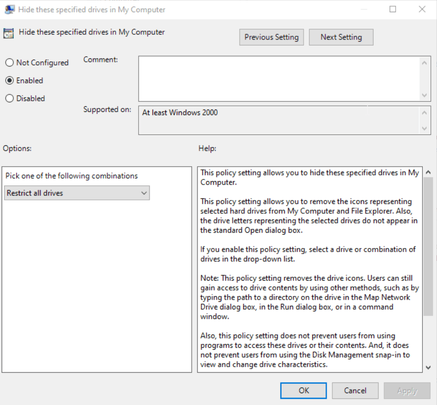 Securing your Remote Workspace environment by using Windows Group Policies, step 09