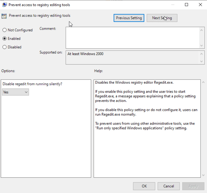 Securing your Remote Workspace environment by using Windows Group Policies, step 13