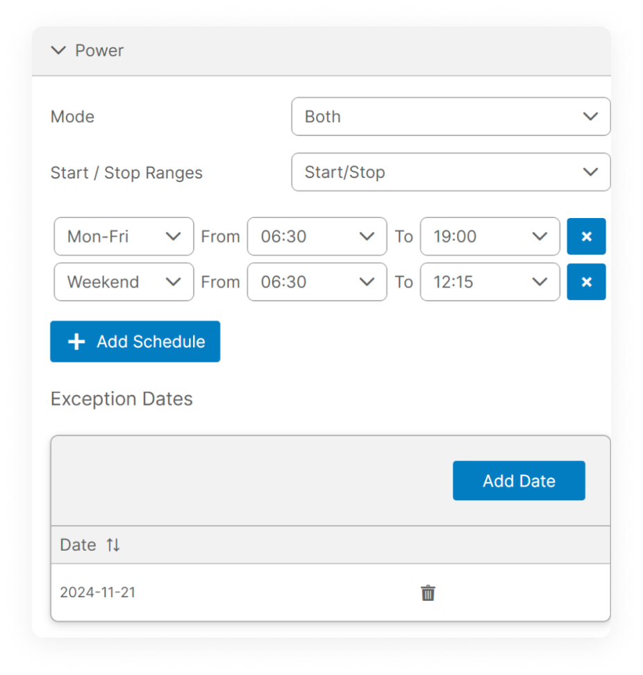 On-Off Scheduling of Virtual Machines